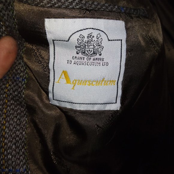 VINTAGE AQUASCUTUM MENS WOOL SPORT COAT SUIT PROM - Picture 6 of 8